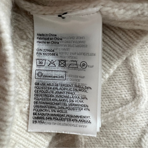 H&M Cable-knit Crop Top off-white size Medium - Picture 4 of 5